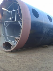 tower section dia OD 4m, hole dia 1100mm, plate thick #80mm